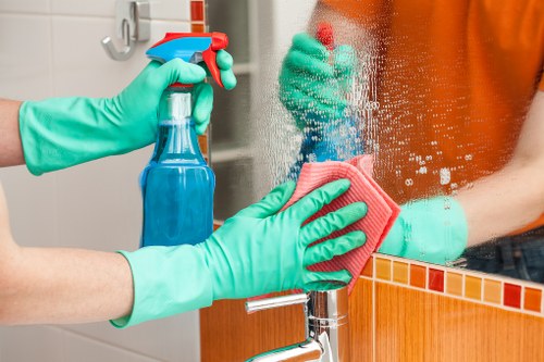 Professional carpet cleaning equipment used in a UK home